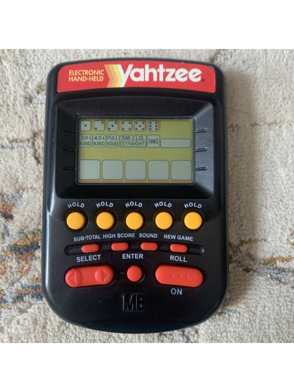Vintage 1995 Milton Bradley Electronic Handheld Yahtzee Game Read Description